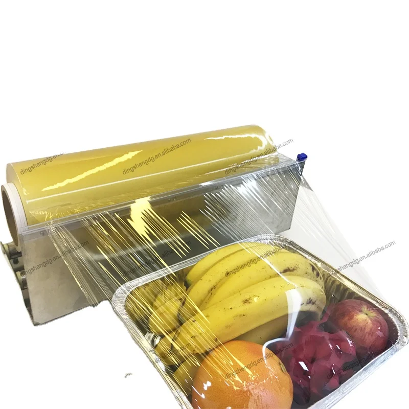 Food Grade Wrapping Super Clear Pvc Stretch Laminated Cling Film Shrink Wrap Plastic Film Jumbo Roll