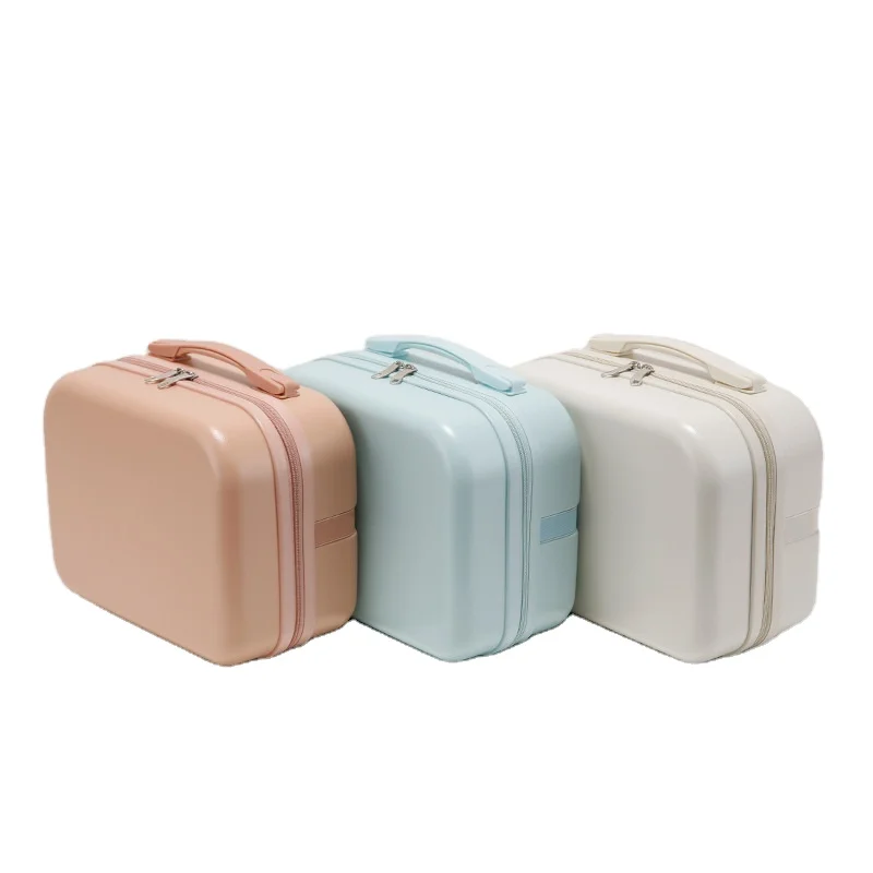 ABS+PC cute mini makeup bags tool case women slim portable travel bags hand suitcase with lock