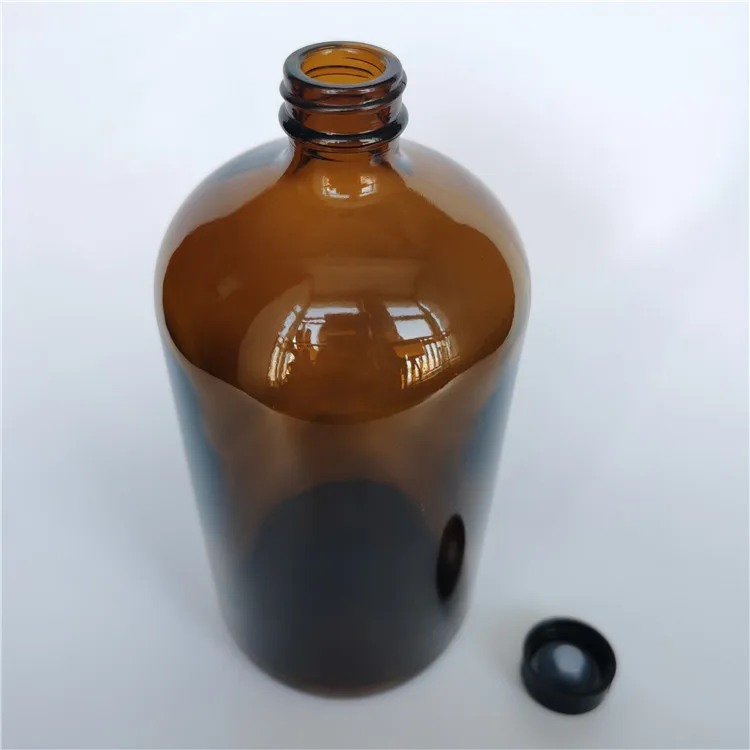 Hot sale 1000ml 1 L glass bottle for oill medical used Disinfection water bottle shampoo bottle