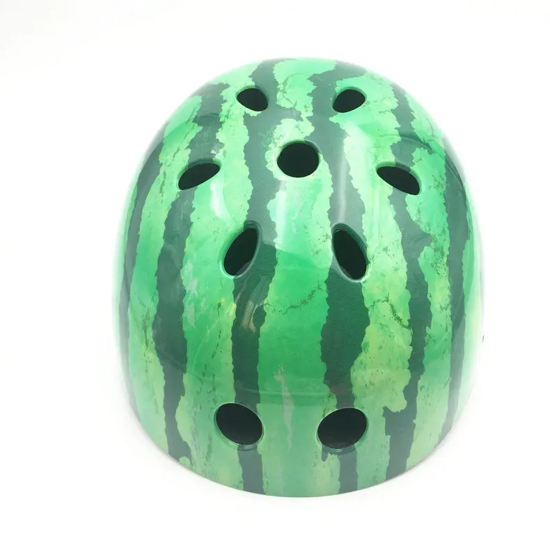 Factory wholesale cartoon watermelon helmet children roller skating helmet sports riding protective gear customization