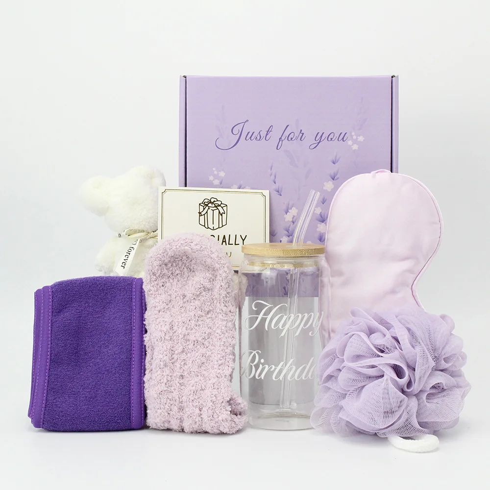 Christmas Natural Birthday Gift Basket Self Care Luxury Spa Day Kit Bath Salt Candle Handmade Relaxation Gifts Sets for Women