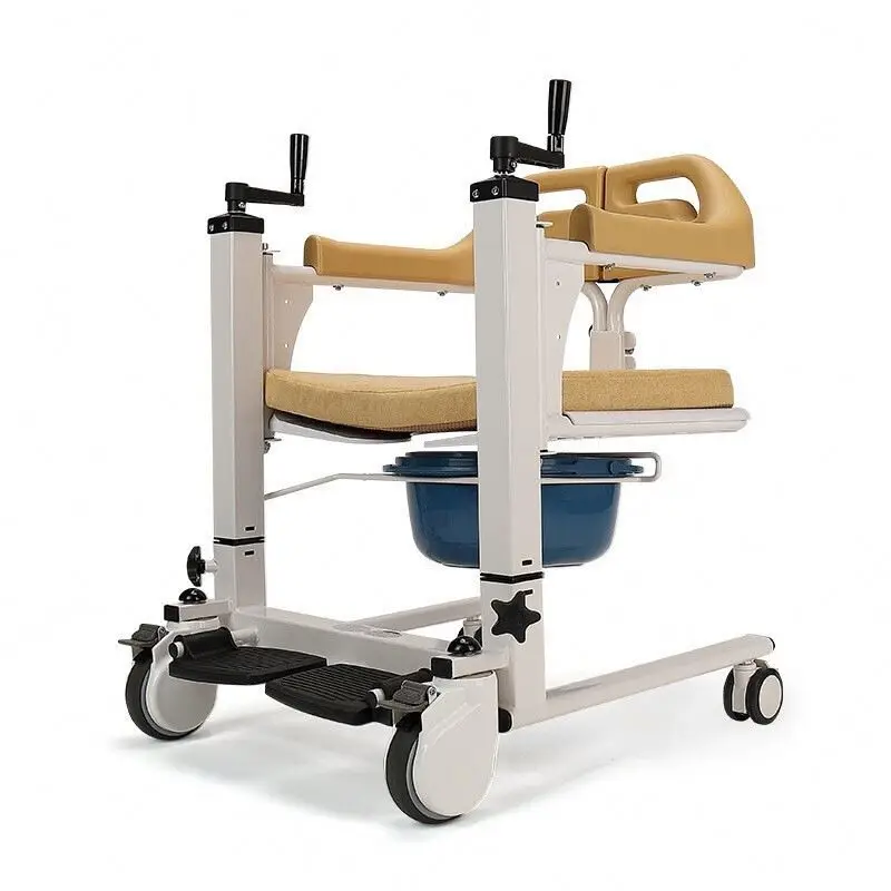 Multi Function Hydraulic Patient Transfer Lift Wheelchair Bedside Commode Chair