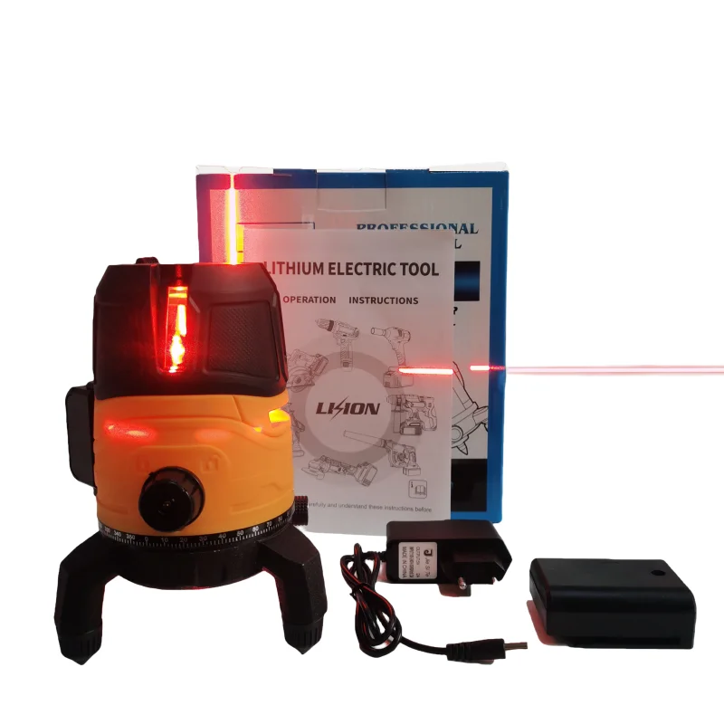High Quality Laser Level Red Light 5 Lines Strong Light Self Leveling Rotary High Precision Laser Level For Outdoor