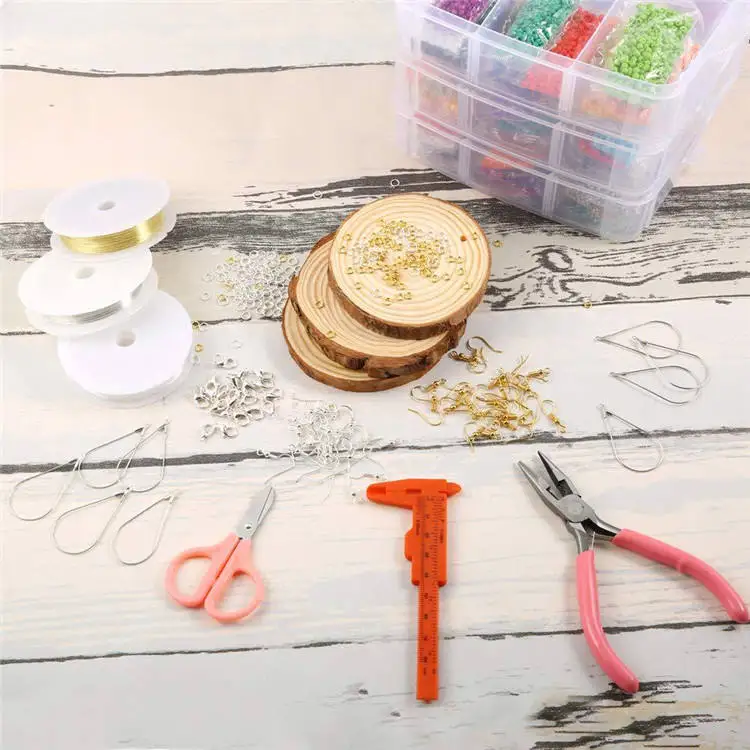 High Quality Beautiful Kids Jewelry Set Colorful Beads Bracelet And Necklace Set For Girls Cute Plastic Customized Logo 12pcs