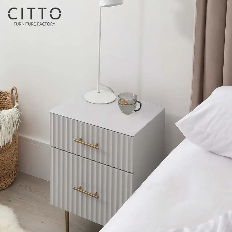 Hot Sale Nordic Bedroom Sets Bedside Table Wooden Furniture Luxury Home Furniture Customize Modern Acceptale Nightstand