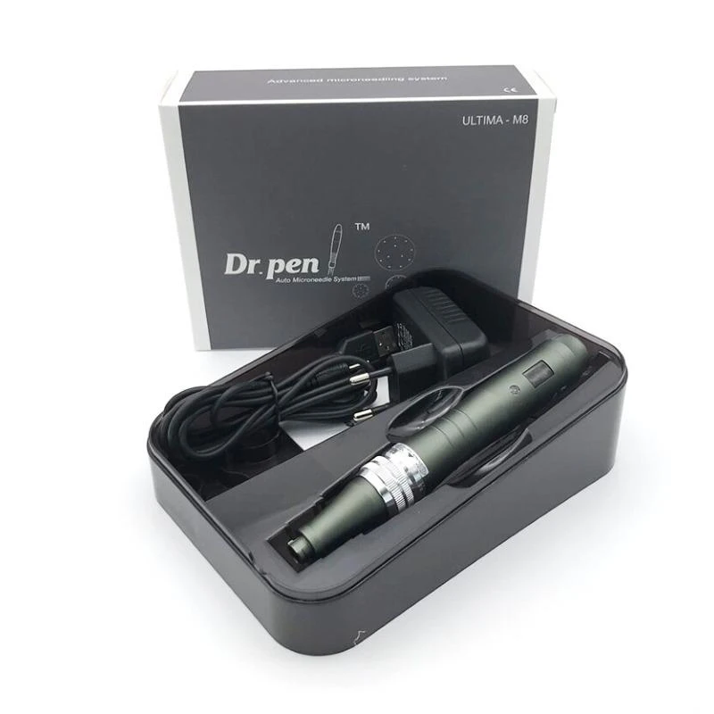 Digital 6 levels Derma Pen Professional wireless dr pen M8 DR 11 / 16 / 24 / 36 / 42 pins round nano needles electric dermapen
