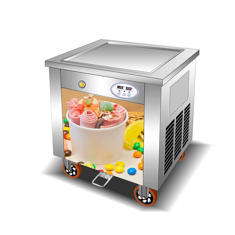 Advanced Hot sale Thailand Stainless Steel Cold Pan Commercial Fried Ice Cream Rolling Machine in Thailand