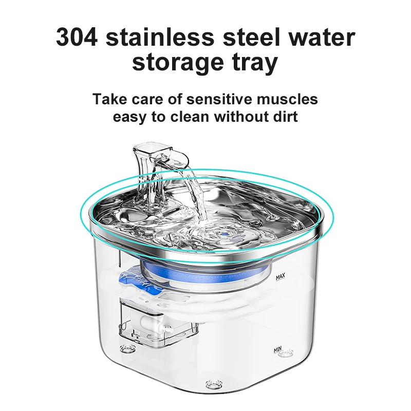 Eco-friendly Electric USB Dog Drinking Auto 2L Cat Water Fountain Automatic Pet Drinking Fountains