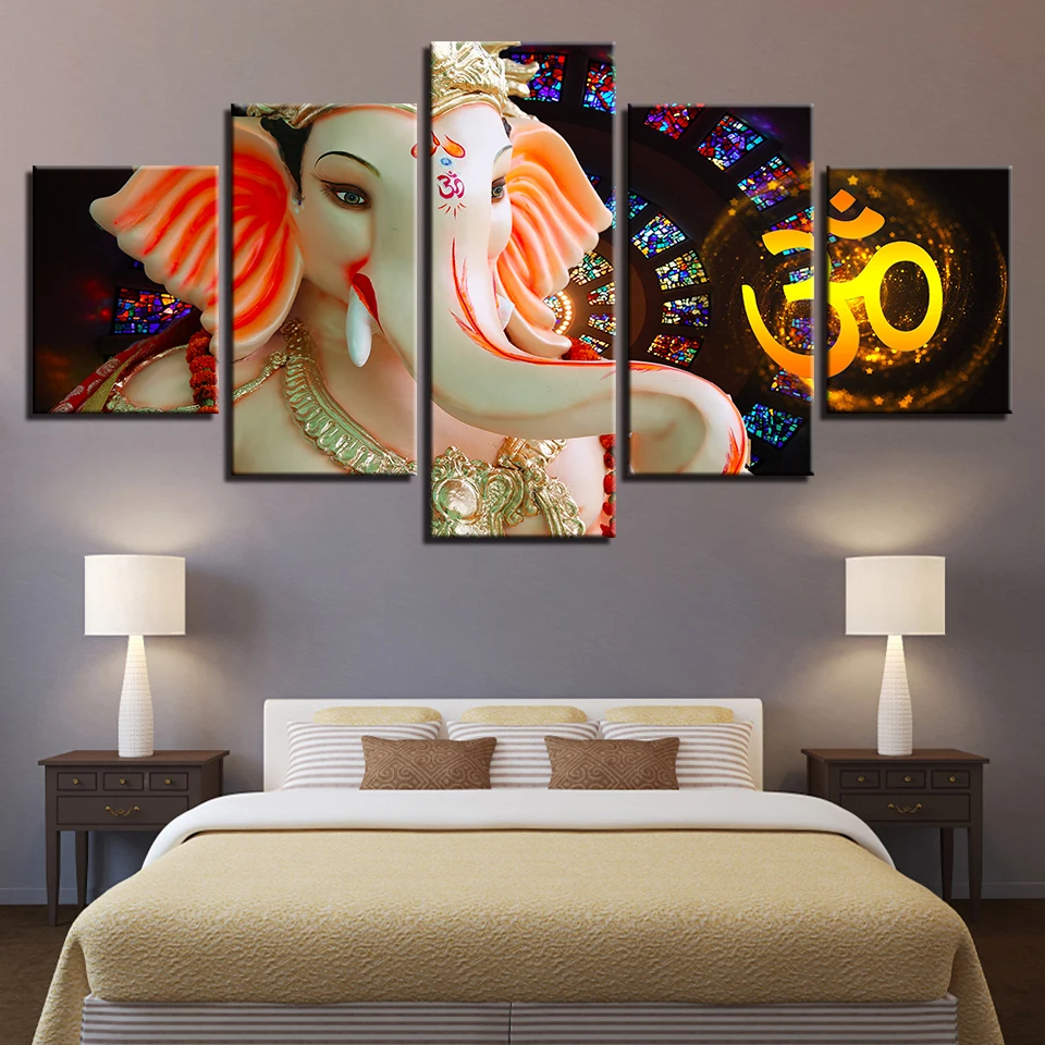 Fashion Ganesha Painting Abstract Print Modern Canvas Wall Art buddha oil paintings buddha painting
