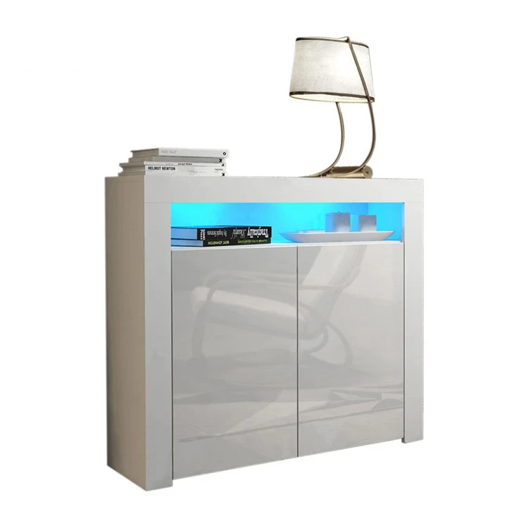 Modern Locker cabinet High Gloss Sideboard Cabinet with LED Light Latest Design Home Furniture Display Cabinet