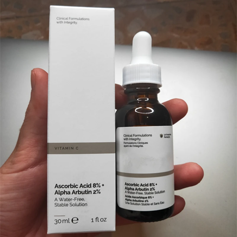 Face Makeup Ascorbic Acid 8% + Alpha Arbutin 2% A Water-Free Stable Solution Vitamin C Brighten Skin Tone Primer Base