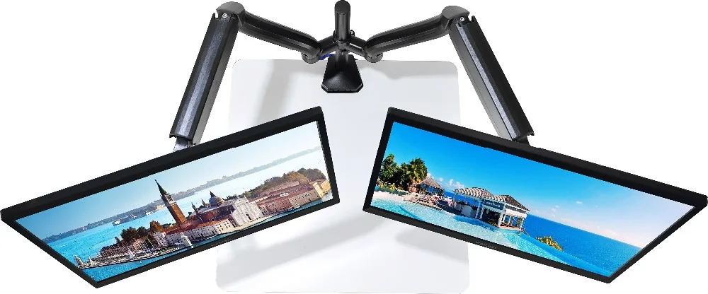 Dual Monitor Stand for 13 to 27 inch Screen ,Ergonomic  Fully Adjustable Monitor Stand for 2 Monitors