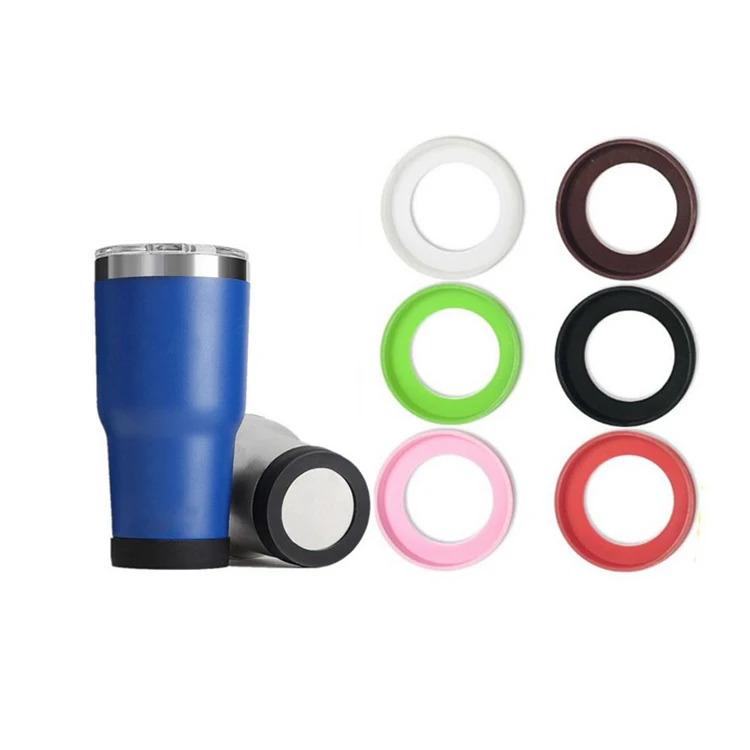 Wholesale 20oz 30oz Rubber Tumbler Sleeve 6.5cm 7cm 7.5cm BPA Free Silicone Protective Cup Mat High Quality Water Bottle Bumpers