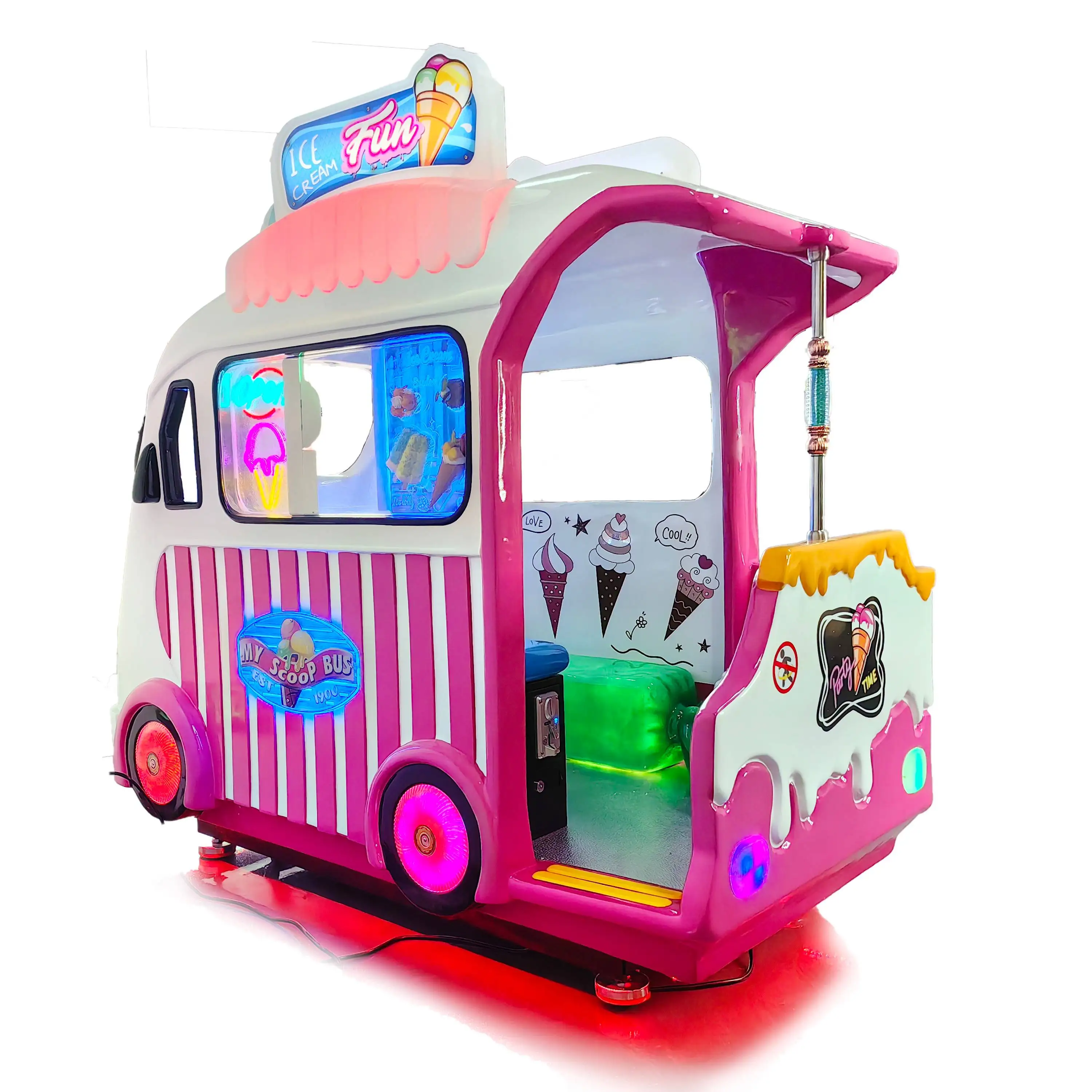 2024 CE virtual ice cream make 4 seat Family Entertainment kiddie rides indoor Coin Operated for Game Center kids playground