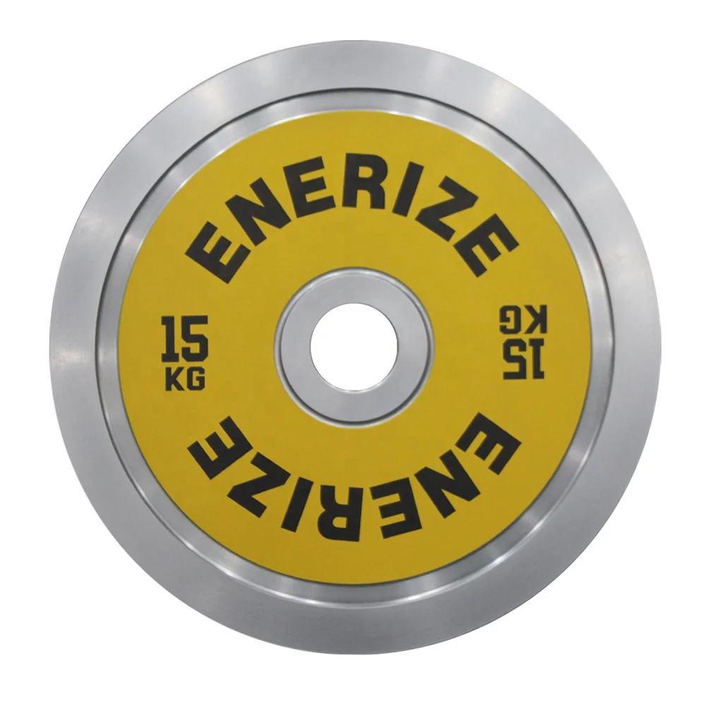 Full color plated steel sheet gym weight plate powerlifting nickel plated calibrated weight plate steel Barbell Plates