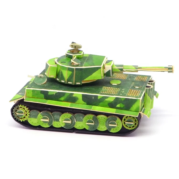 Fantastic gift diy toy 3d paper puzzle tank model