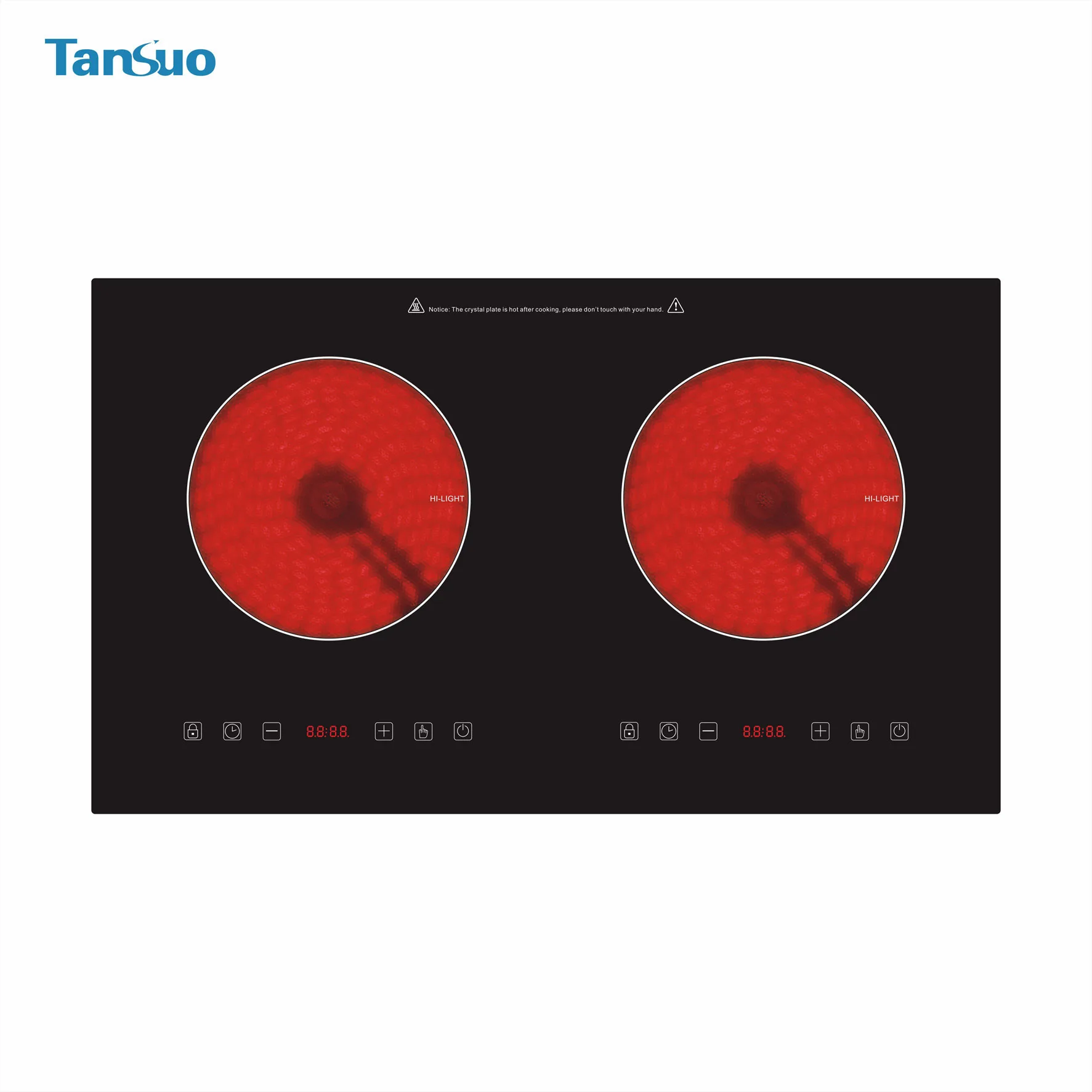 Make in China with CE standard two  burners electric  Induction cooker  ceramic  hob