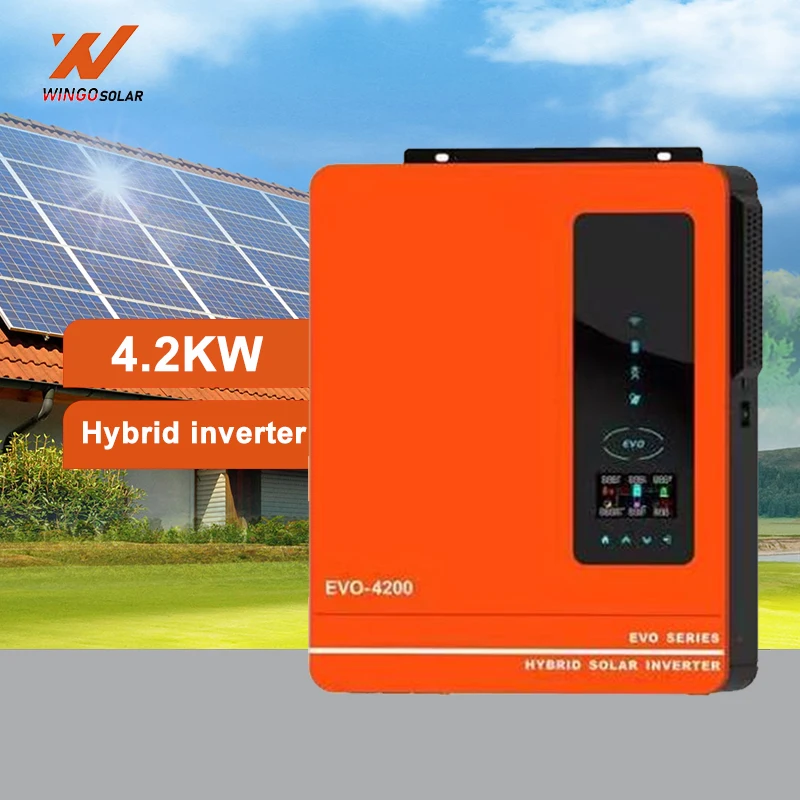 4.2kw Solar Power Inverter 24V Dc To 220V Ac Off Grid Tie Mppt Pure Sine Wave Hybrid Solar Inverter for Home Government