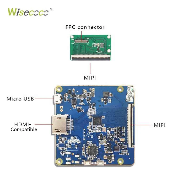 5.5 inch 2160x3840 high resolution 4k tft lcd screen display panel for UV 3D Printer projector without backlight removable