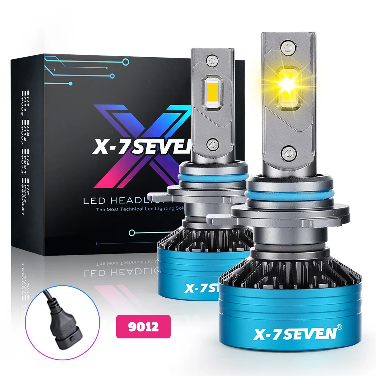 X-7SEVEN высокая мощность 6 чипов CSP Canbus светодиодные противотуманные фары лампы H1 H8 H9 H11 9005 HB3 9006 HB4 охлаждения для автомобильных ламп H4 H7
