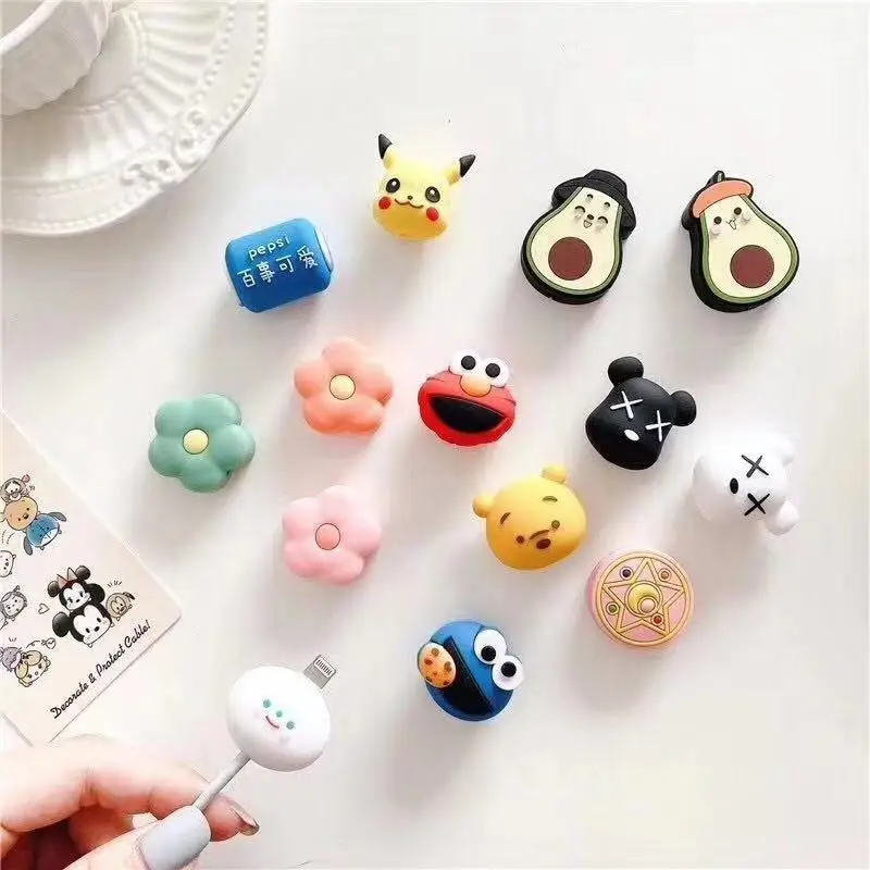 ST-071 Custom logo Creative wall cell mobile phone data charge holder stand mobile phone charging cable save protector