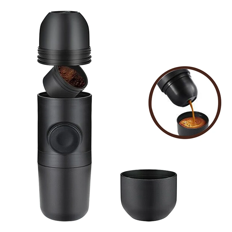 Single Cup Portable Manual Hand Press Mini Car Espresso Machine Turkish Other Coffee Makers for Travel Car Camping Hiking