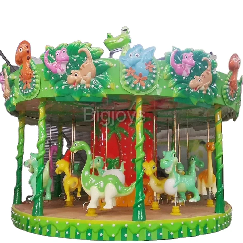Wow!Outdoor kids dinosaur Merry-Go-Round carousel amusement park equipment kiddie rides for sale