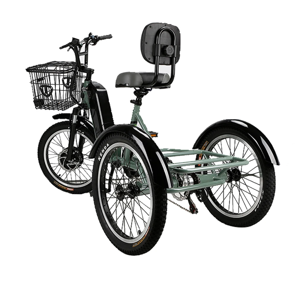Cheap mid drive delivery Trikes long tail 48V 500W e bike clamber 3 three wheel Bicycle e-bike Tricycles electric cargo bike