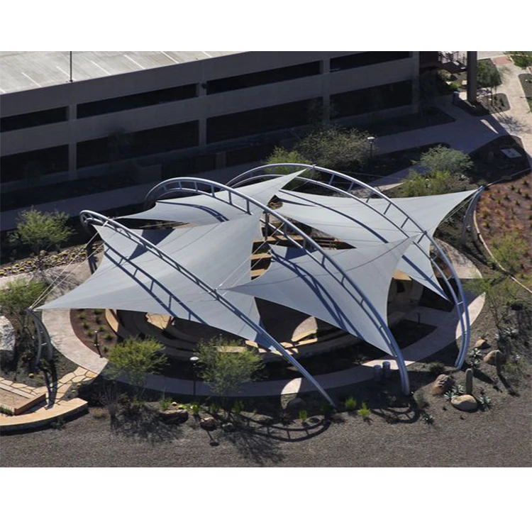 1050g/sqm Membrane Light Weight and PVDF PTFE Coated Fiberglass Fabric Material Roof Awning Sunshade