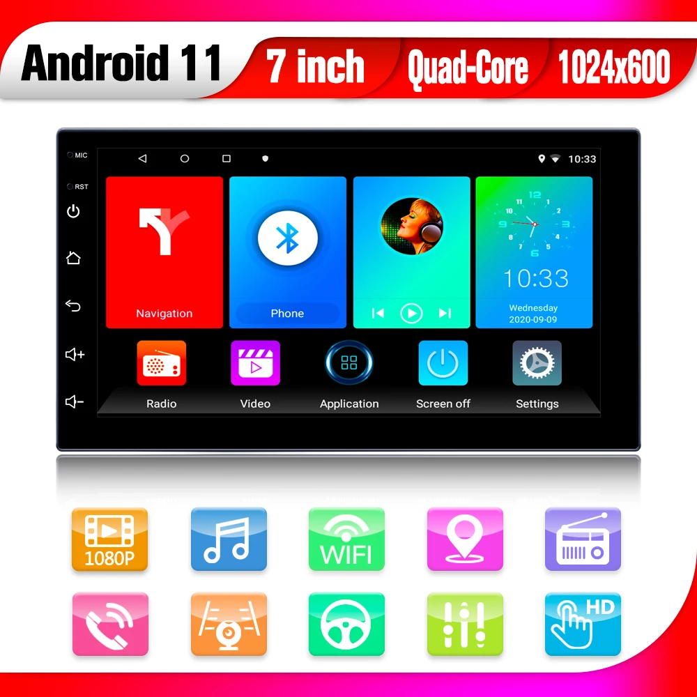 Universal 7 Inch 2 Din Android Car Radio Player Bluetooth GPS Navigation WIFI FM Mirror Link Car Multimedia Player