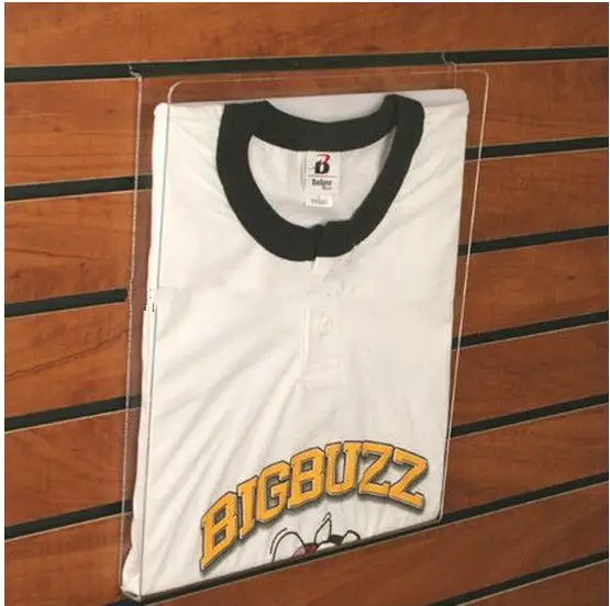 Hot selling acrylic clear T-shirt display case with black back, wall-mounted keepsake holder stand