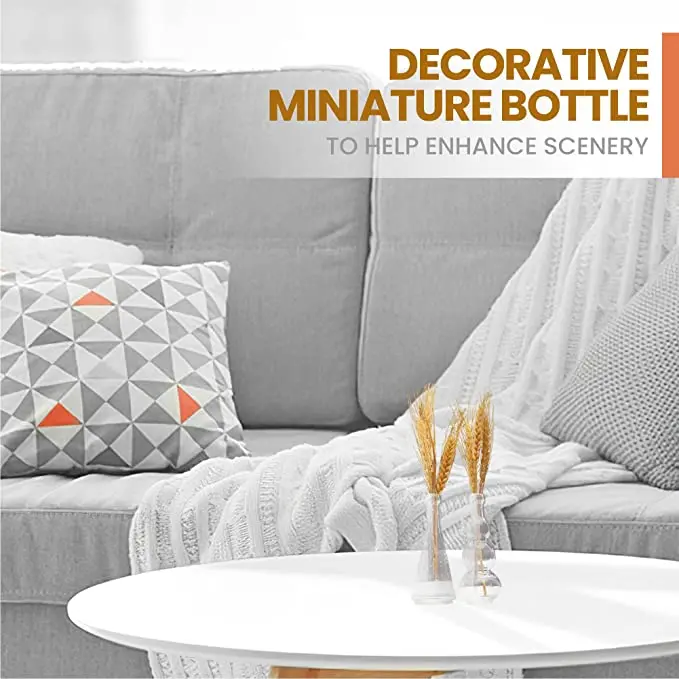 2023 Factory Customized Small mini clear vintage glass bottle with Wooden stopper