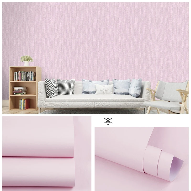 Home Decorative Contact Paper Printed PVC Self-Adhesive Solid Color Wallpaper