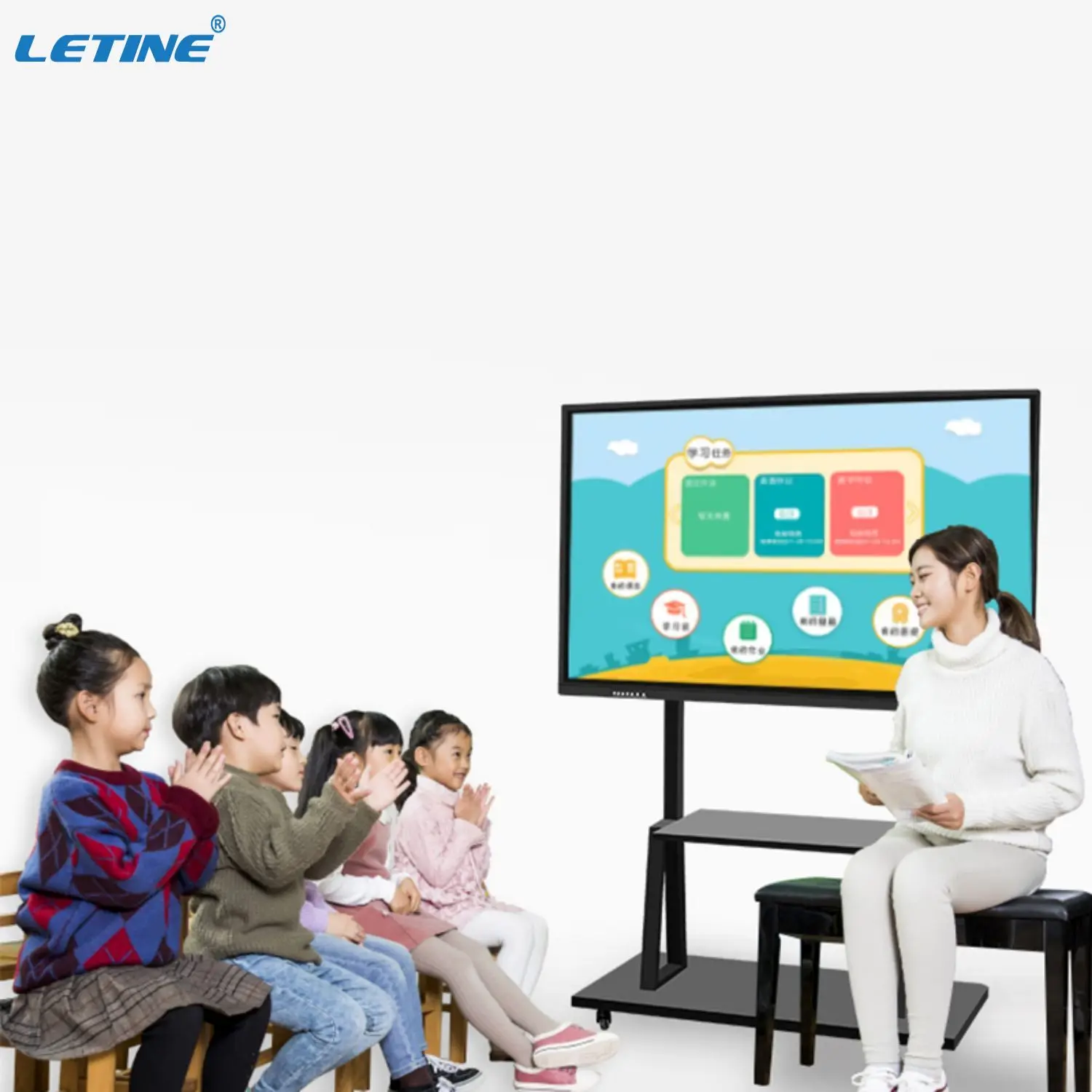 Magnetic whiteboard frosted Interactive LED Panel Whiteboard Screen Finger Touch for Classrooms