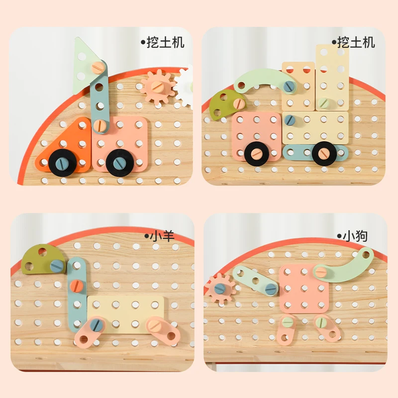 Educational Wooden New Genuine Workbench Simulation  Role  Play Tool Table Toys