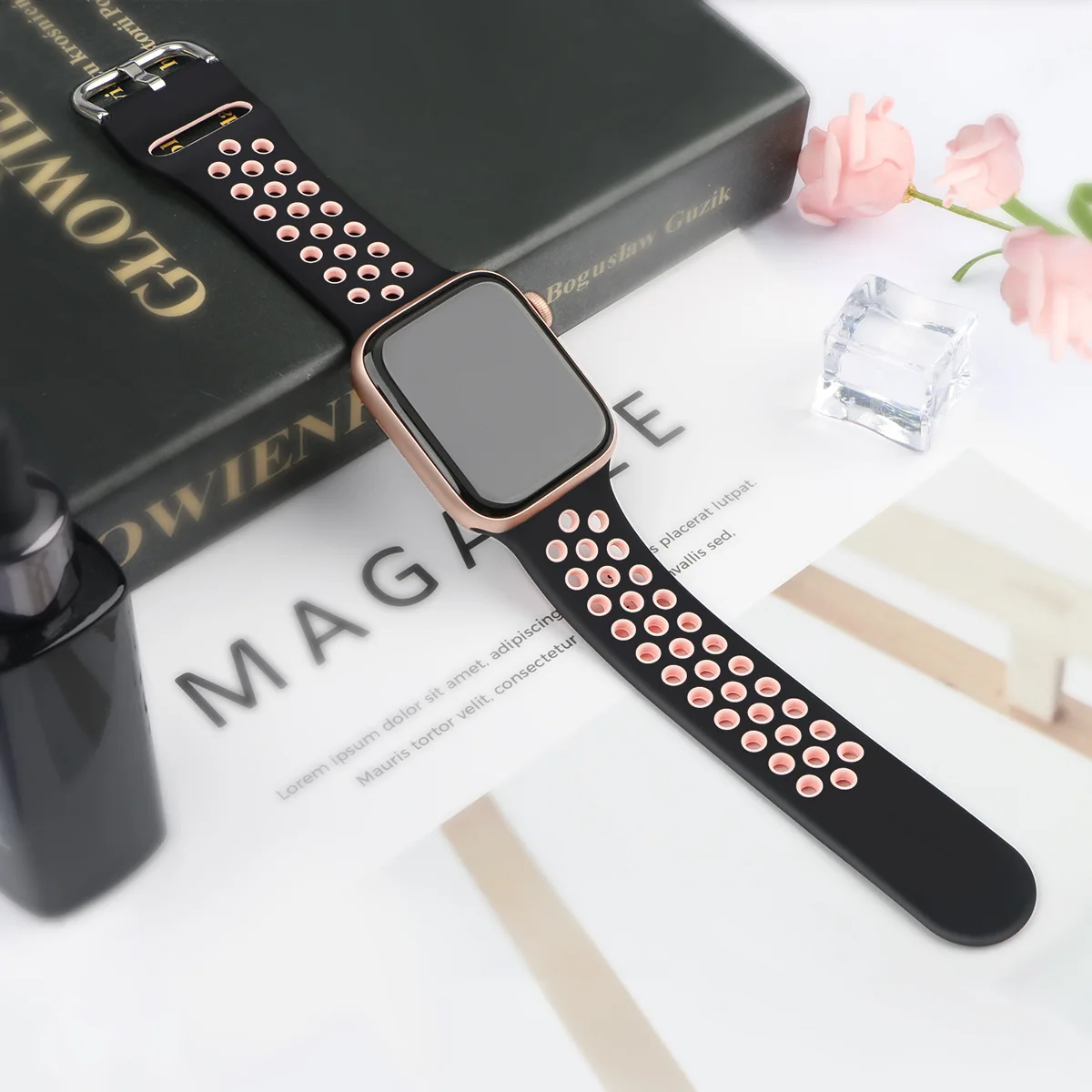 Силиконовый ремешок для часов apple watch оригинальный силиконовый резиновый серии