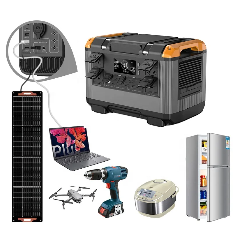 2400W Power station LiFePO4 Solar Generator 230V EU Plug Portable Power Station Bank With UPS For Emergency