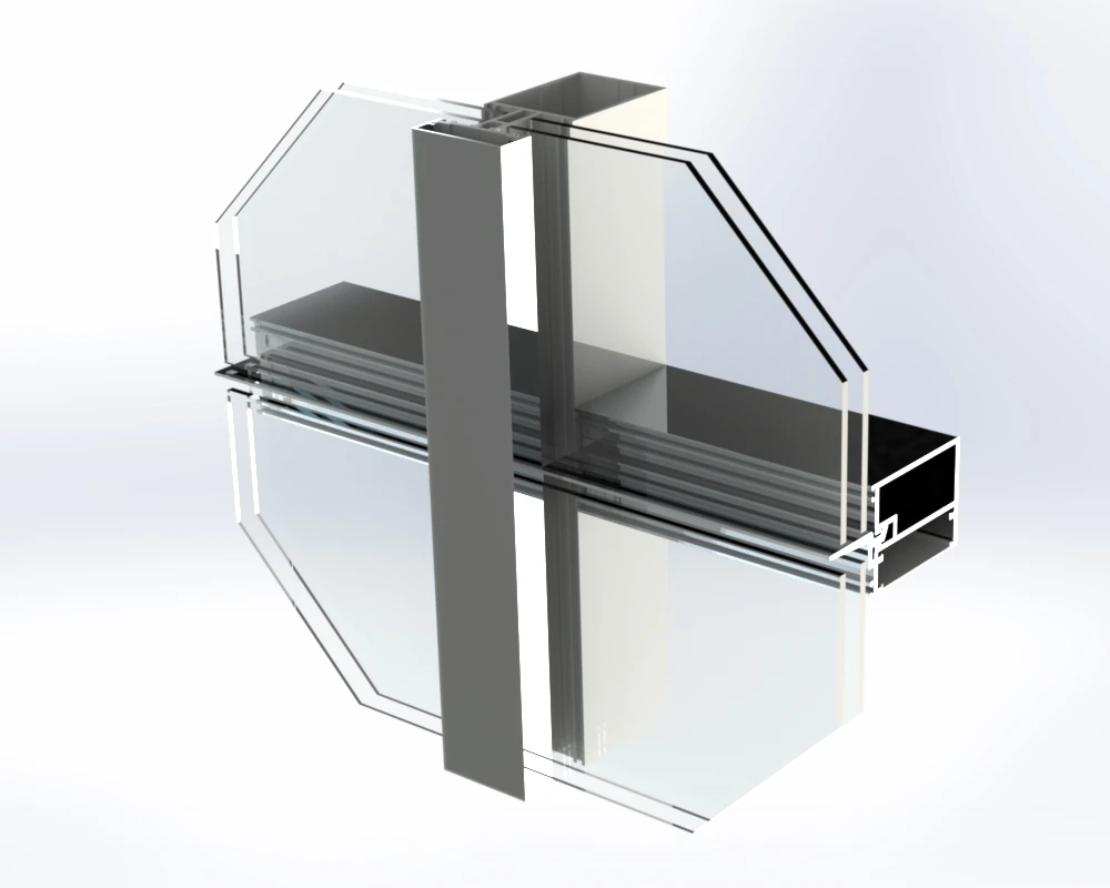 Philippines Aluminium Exterior Hidden Frame Glass Facade Aluminum Glass Curtain Wall