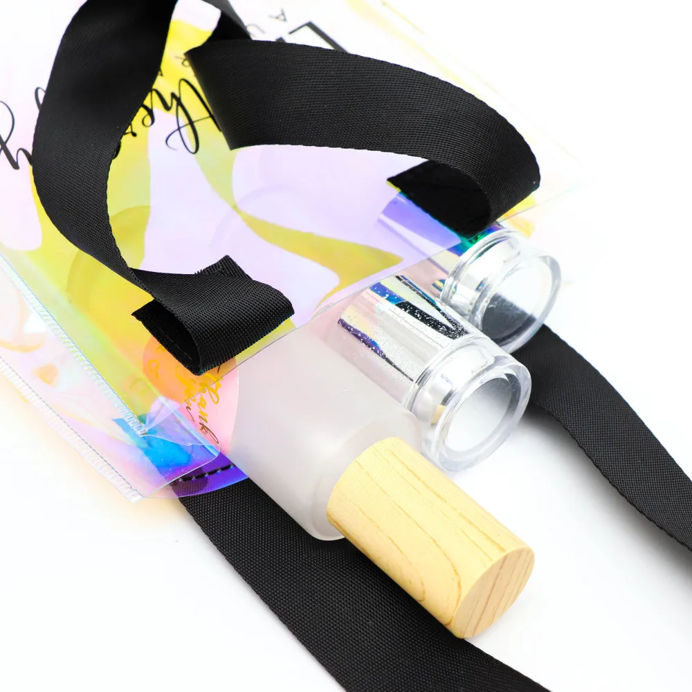 Quality Guaranteed Pink plastic handle shopping beauty bag with printing customized