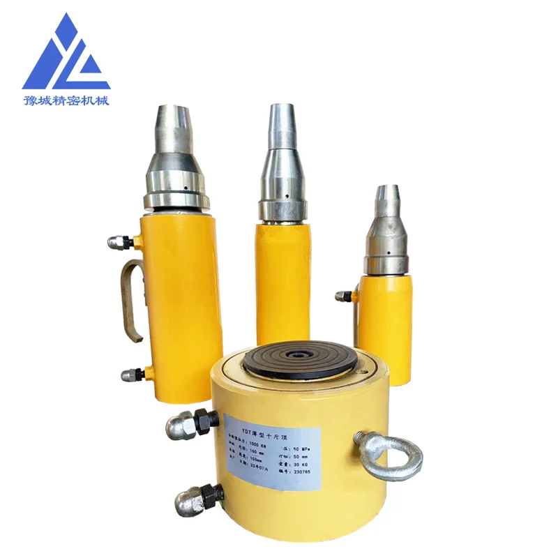 Prestressing tensile machine . Steel cable pulling machine