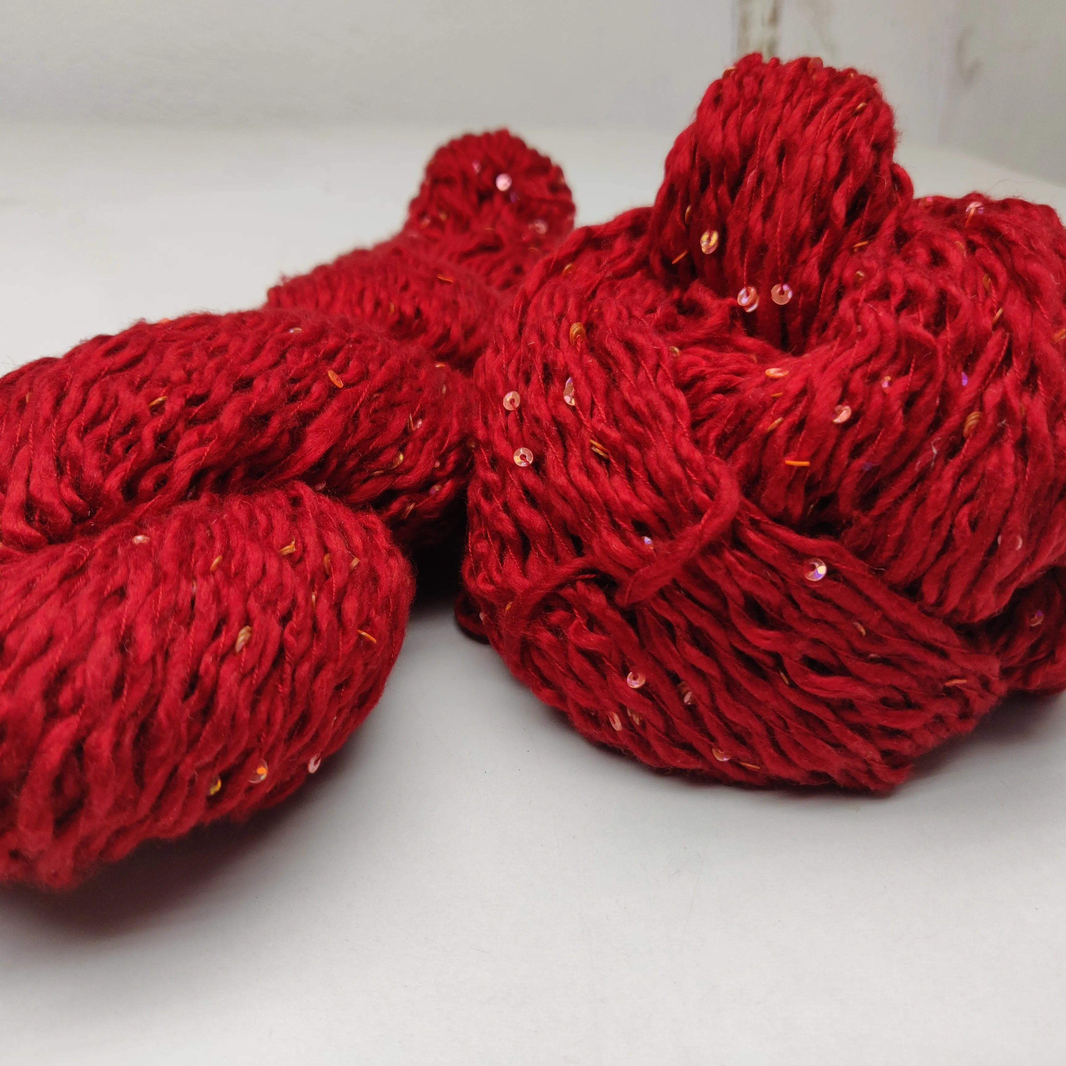 Embellished Yarn Natural Spun Silk for Weaving Knitting crochet embroidery jewellery making art and craft soft and shiny