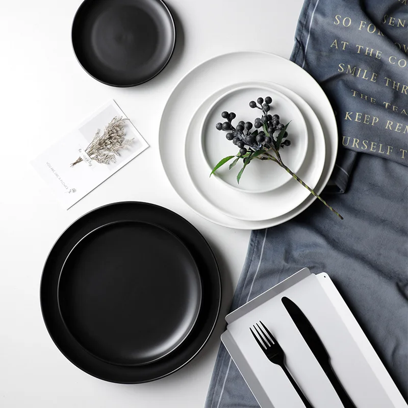 6 inch matte color glaze plate ceramic western dinner plate pizza breakfast solid color pasta dinnerware(C013)