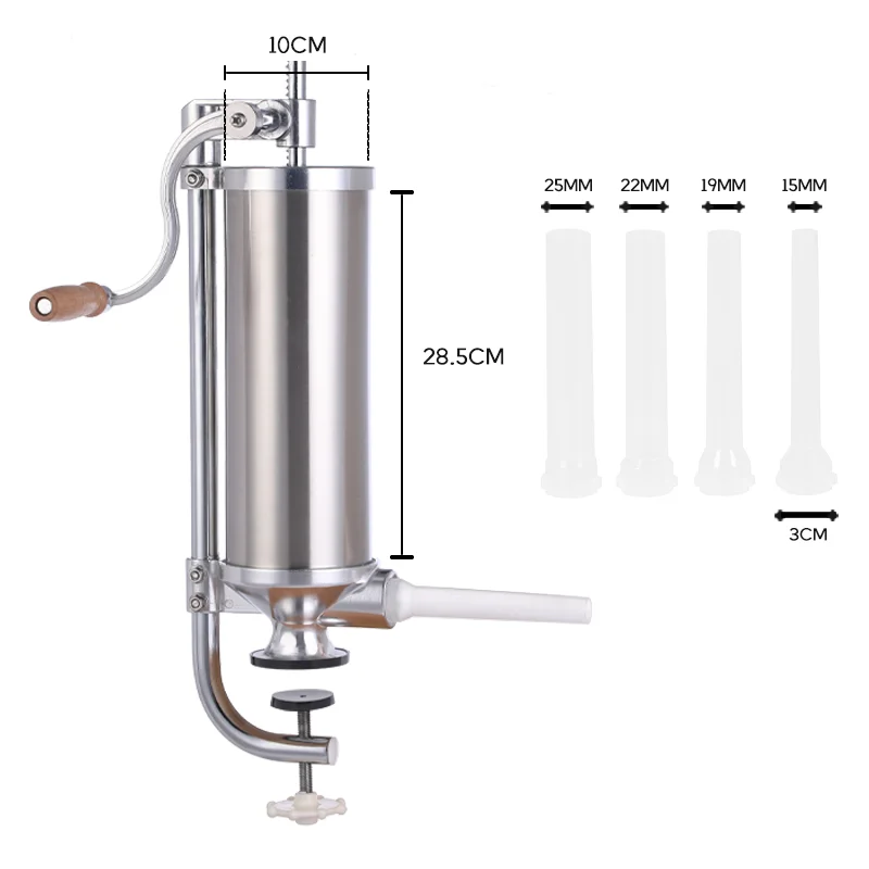 5LBS Manual Vertical Stainless Steel Sausage Stuffer