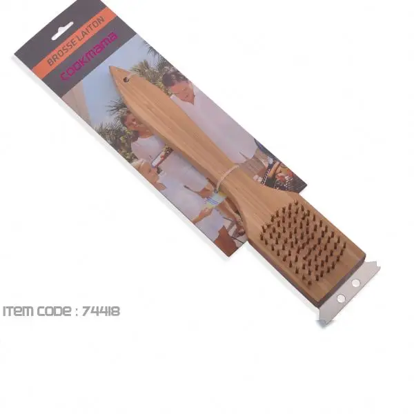 BBQ grill bush bamboo handle
