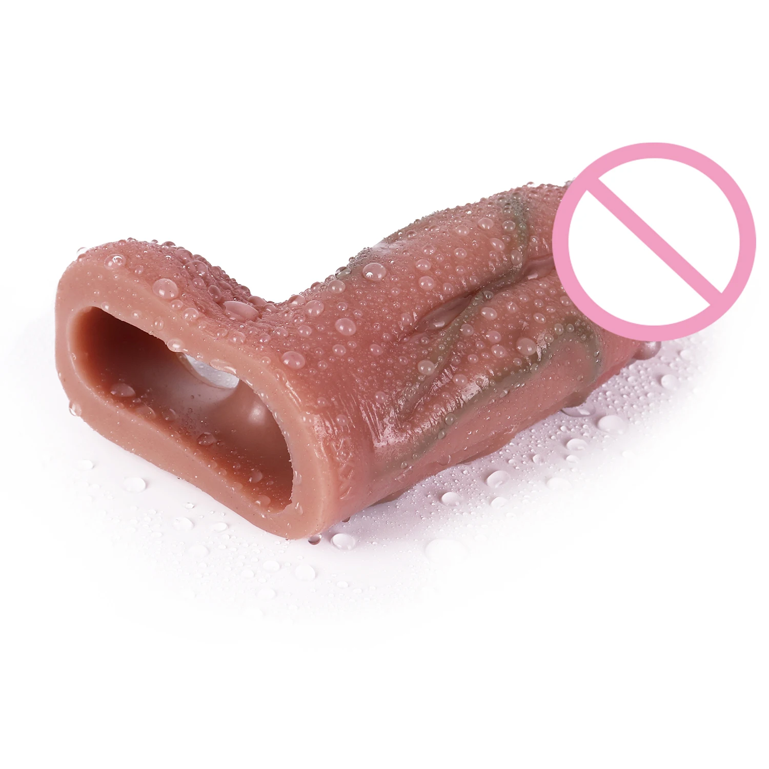 Hot selling realistic men  penis sleeve for 18+ adult anti-off design male glory gift