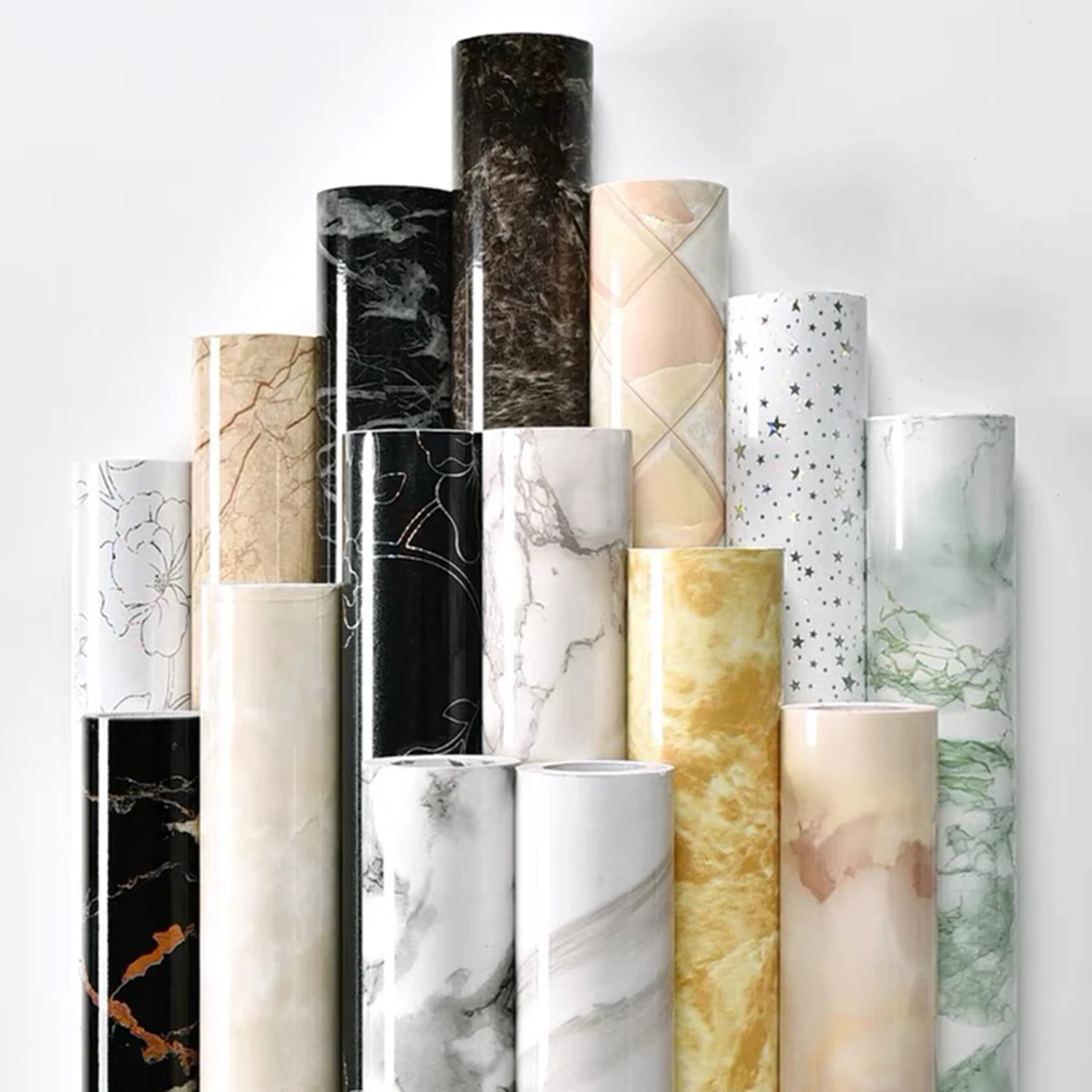 Home Decor Diy PVC Waterproof Oil Proof Self-adhesive 3d Wall Paper Wallpaper