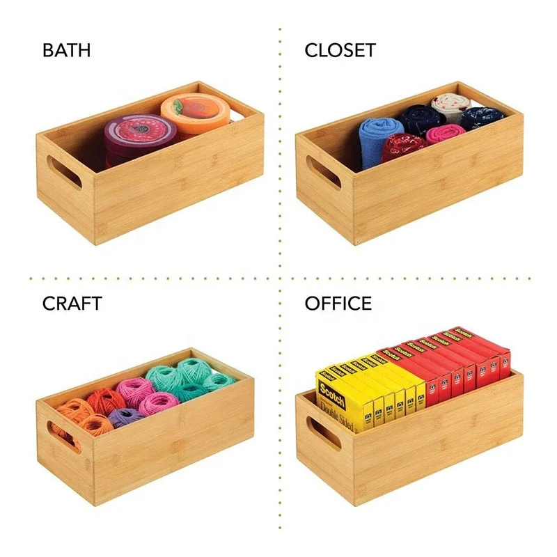 Hot Product Bamboo Kitchen Cabinet & Fridge Drawer Organizer Tray