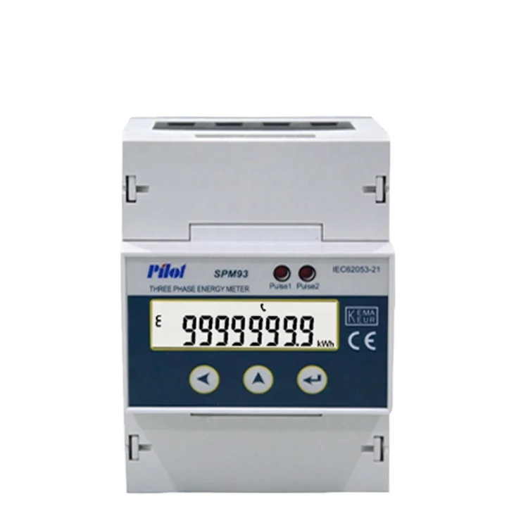 OEM/ODM Factory Sale PILOT SPM93  Din rail AC measuring kwh volt LCD display Monitor system Three phase channel energy meter