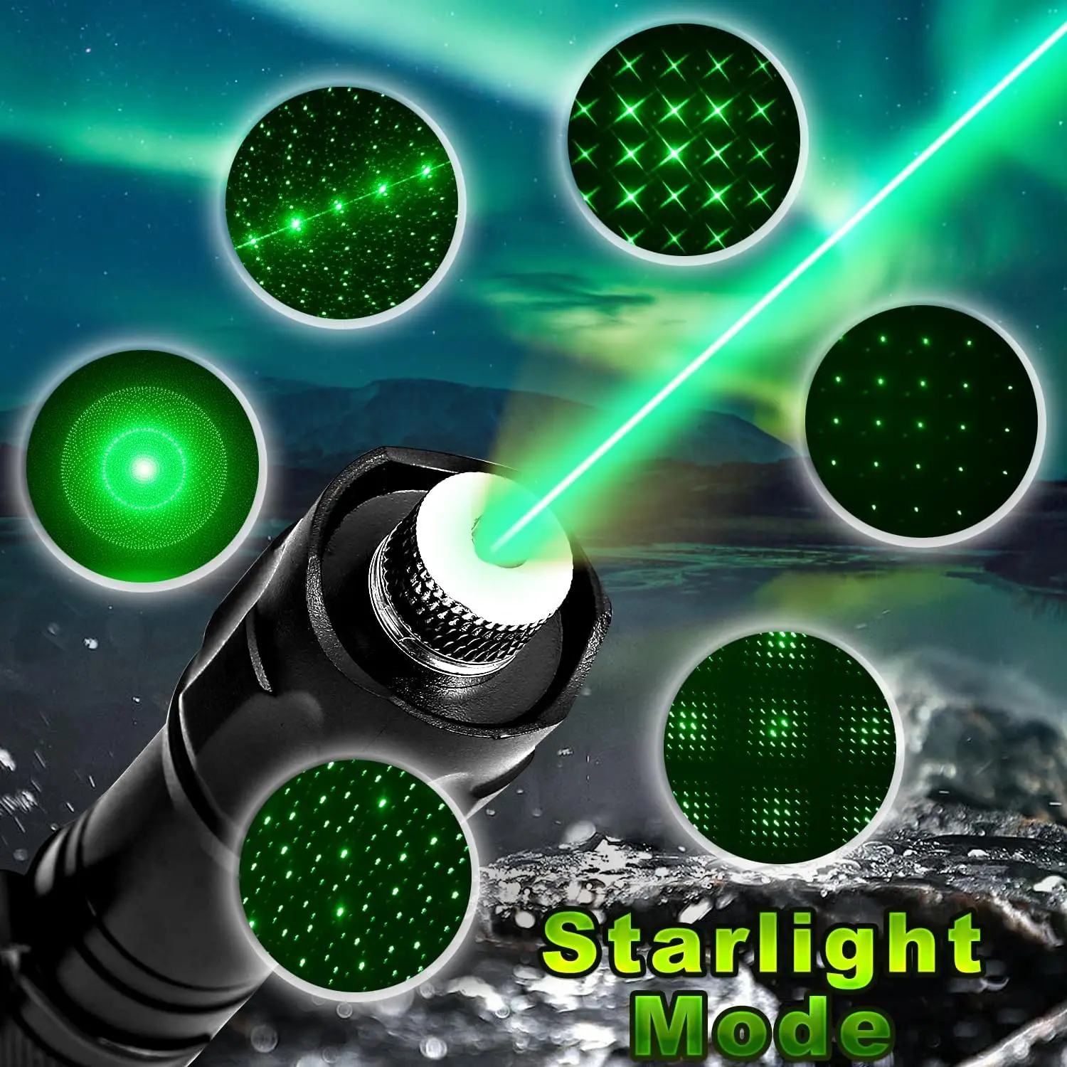 Tactical Long Range Green Laser Pointer Rechargeable high lumen green lazer flashlight with Adjustable Focus
