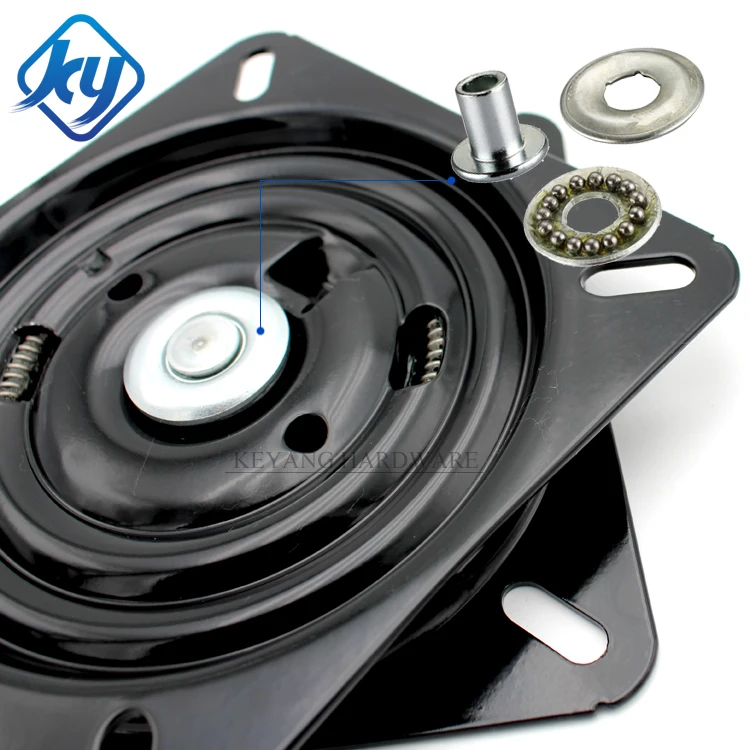 Wholesale 7 Inch Square Automatic Return Rotating Mechanism Ball Bearing Lazy Susan Swivel Base For Chair